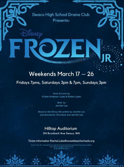 Frozen, the Musical - Hilltop Auditorium, March 17-26, 2023