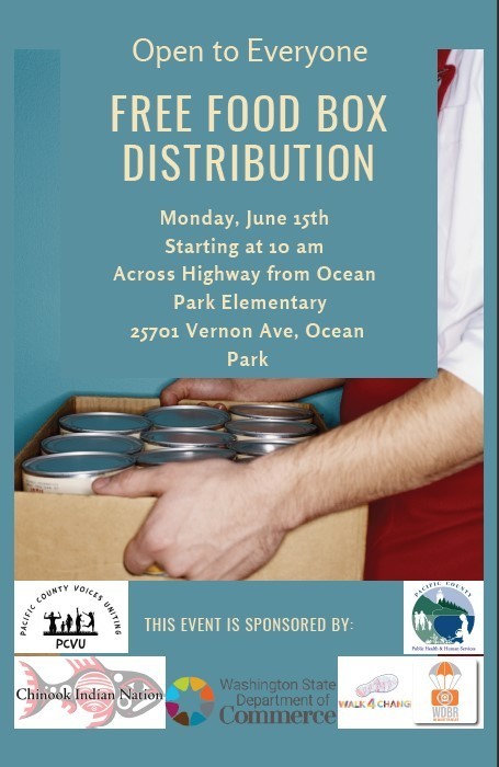 Food box distribution flyer 