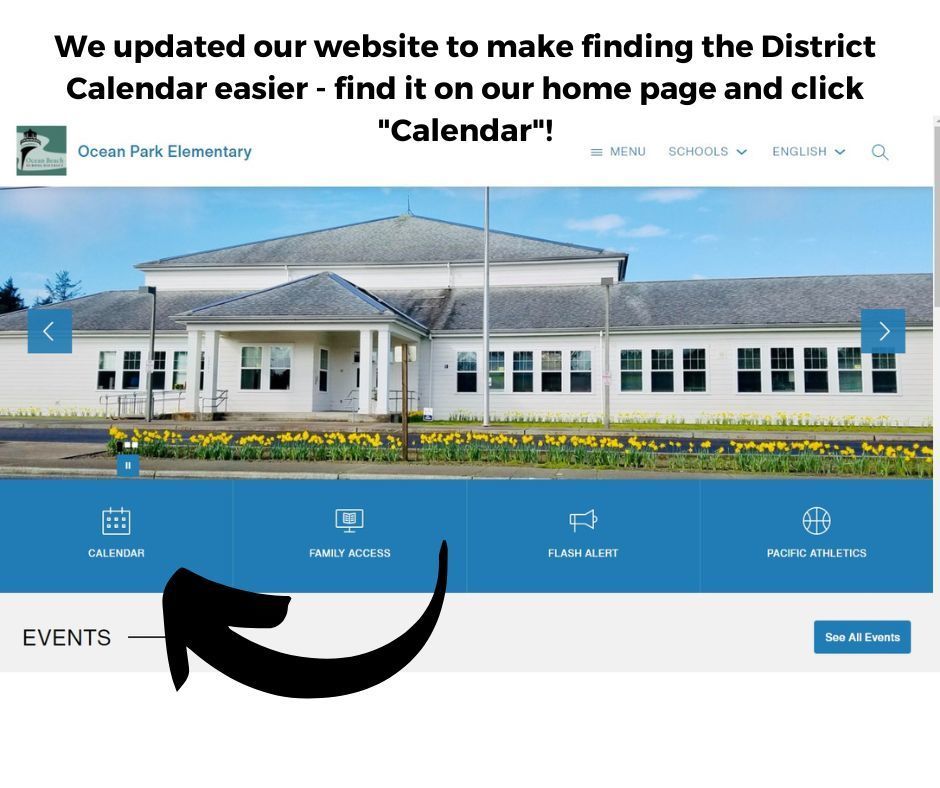 Find the district calendar on our homepage! 