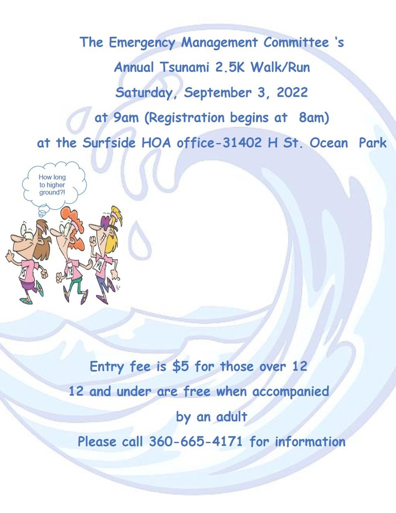 Tsunami Run/Walk event flyer