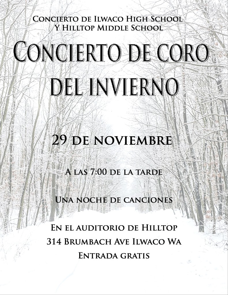 Concierto de Coro del invierno: 29 de noviembre a las 19:00